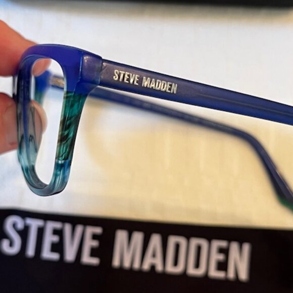STEVE MADDEN | Fantassia Blue Horn Fade Eye frames with Hard Case - Picture 3 of 9